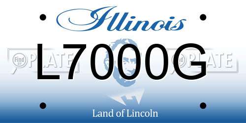 L7000G Illinois License Plate