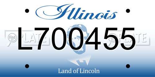 L700455 Illinois License Plate