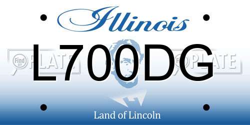 L700DG Illinois License Plate