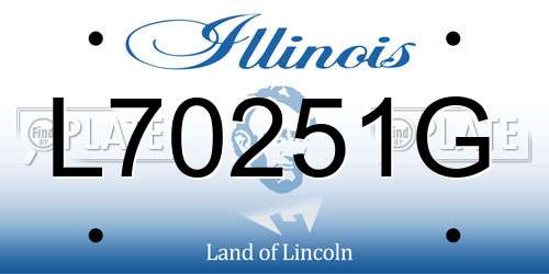 L70251G Illinois License Plate