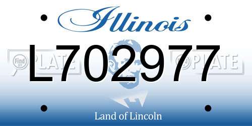 L702977 Illinois License Plate
