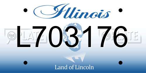 L703176 Illinois License Plate