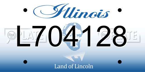 L704128 Illinois License Plate