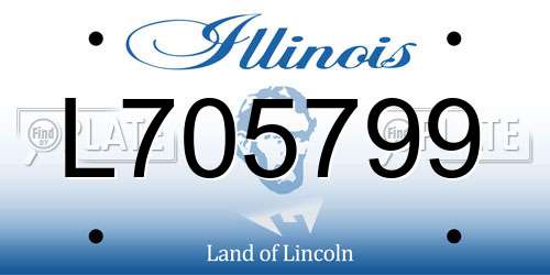 L705799 Illinois License Plate