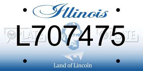 L707475 Illinois License Plate