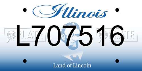 L707516 Illinois License Plate
