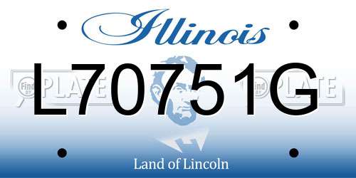 L70751G Illinois License Plate