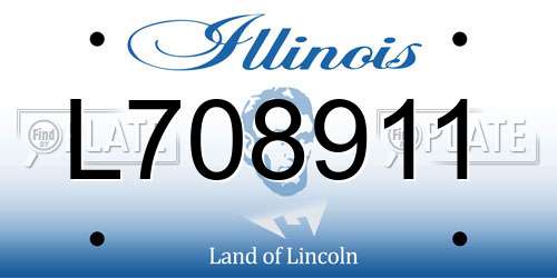 L708911 Illinois License Plate