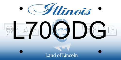 L70ODG Illinois License Plate