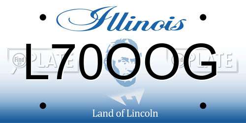 L70OOG Illinois License Plate