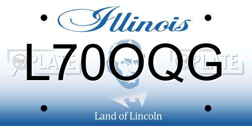 L70OQG Illinois License Plate
