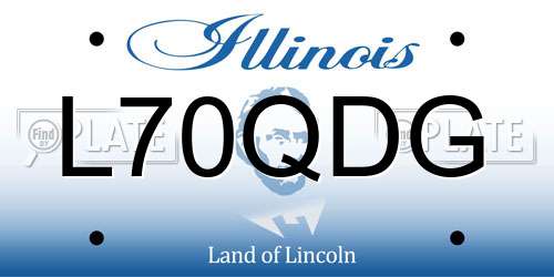 L70QDG Illinois License Plate