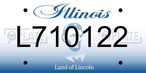 L710122 Illinois License Plate