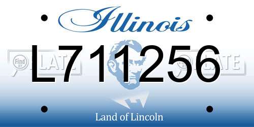 L711256 Illinois License Plate
