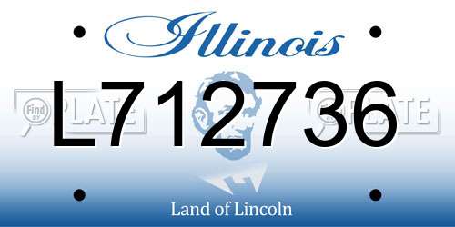 L712736 Illinois License Plate