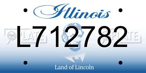 L712782 Illinois License Plate