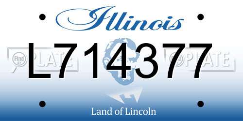L714377 Illinois License Plate