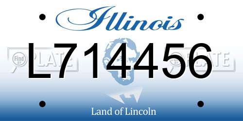 L714456 Illinois License Plate