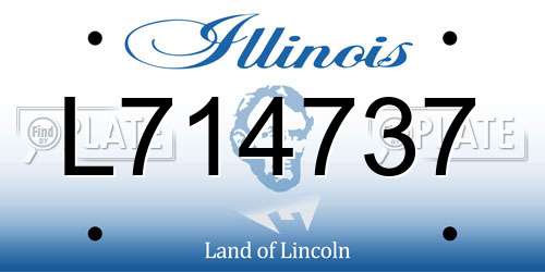 L714737 Illinois License Plate