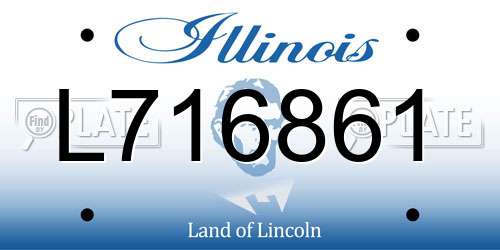 L716861 Illinois License Plate