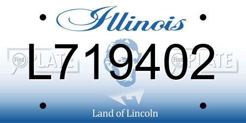 L719402 Illinois License Plate