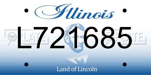 L721685 Illinois License Plate