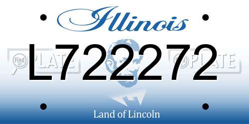 L722272 Illinois License Plate