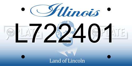 L722401 Illinois License Plate
