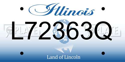 L72363Q Illinois License Plate
