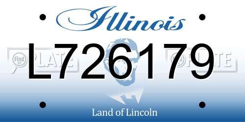 L726179 Illinois License Plate
