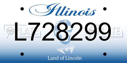 L728299 Illinois License Plate