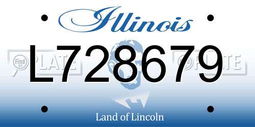 L728679 Illinois License Plate