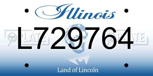 L729764 Illinois License Plate