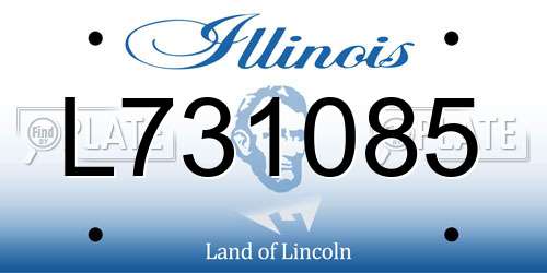 L731085 Illinois License Plate