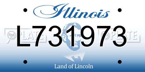 L731973 Illinois License Plate