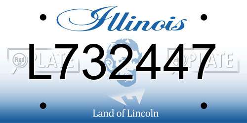 L732447 Illinois License Plate