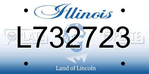 L732723 Illinois License Plate