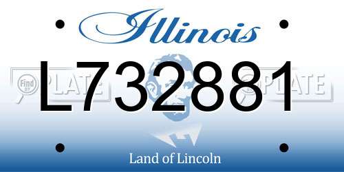 L732881 Illinois License Plate
