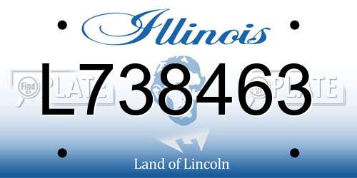 L738463 Illinois License Plate