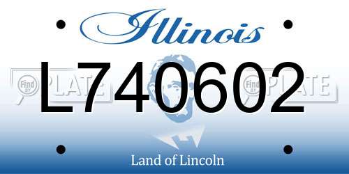 L740602 Illinois License Plate