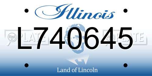 L740645 Illinois License Plate