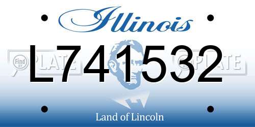 L741532 Illinois License Plate