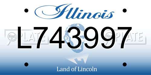 L743997 Illinois License Plate