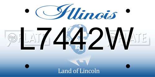 L7442W Illinois License Plate