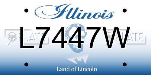 L7447W Illinois License Plate