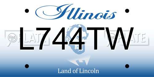 L744TW Illinois License Plate