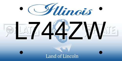 L744ZW Illinois License Plate