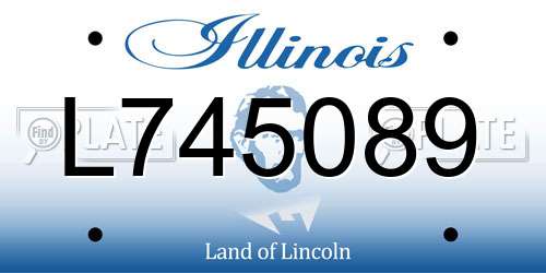 L745089 Illinois License Plate