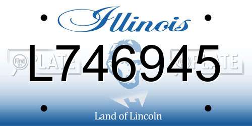 L746945 Illinois License Plate