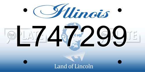 L747299 Illinois License Plate